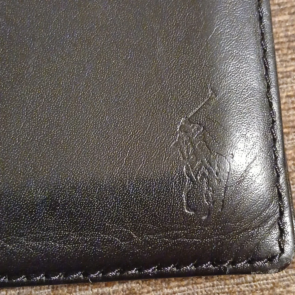 Polo By Ralph Lauren Men's Black Leather Wallet
